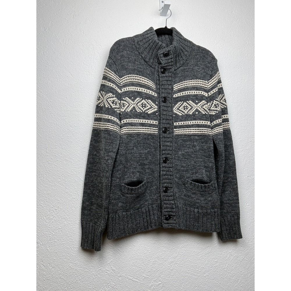 American Eagle Fair Isle Button Cardigan - L - Knit  Winter Cabin/Gorp Core Cozy